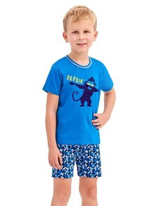 Taro Pijama băieți Damian albastră maimuță