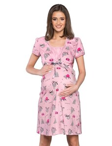 Italian Fashion Cămașă de noapte maternă Leni roz