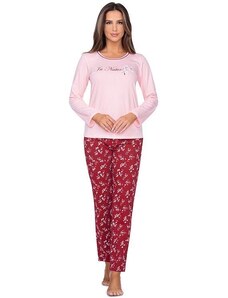 Regina Pijama damă Grace roz cu imprimeu