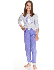 Taro Pijamale pentru fete Suzan gri cu urs polar