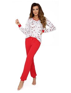 Donna Pijamale de lux pentru femei Teddy gri-roșu