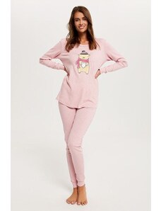 Italian Fashion Pijamale damă Baula roz cu ursuleț