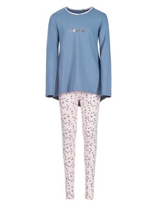 Skiny Pijamale albastru porumbel / bronz / roz