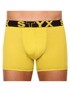 Boxeri bărbați Styx long elastic sport galben-verde (U1065) XXL