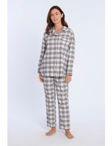 GUASCH Pijama din flanel pentru femei BLANCA