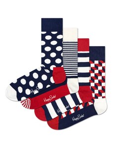 Happy Socks Șosete bleumarin / roșu / alb