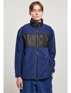 Jachetă pentru bărbati // Urban Classics / Patched Micro Fleece Jacket spaceblu