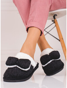 Women's slippers with bow Shelvt black
