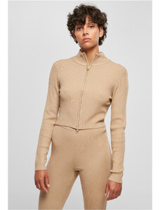 Pulover pentru femei // Urban Classics / Ladies Cropped Rib Knit Zip Cardigan un