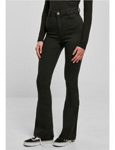 Pantaloni // Urban Classics / Ladies Super Stretch Bootcut Denim Pants black sto
