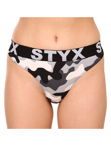 Tanga damă Styx art elastic sport camuflaj (IT1457) S