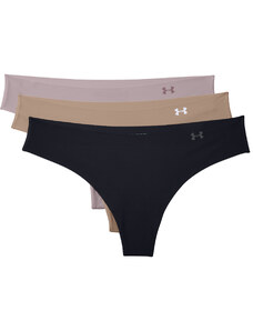 Chiloți Under Armour PS Thong 3-Pack Black/ Beige/ Graphite