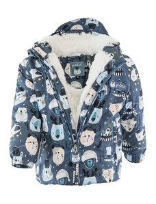 Pidilidi jachetă de iarnă pentru băieți cu blană, Pidilidi, PD1130-02, albastru