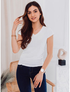 EDOTI Tricou pentru femei cu mânecă scurtă // SLR002 - white