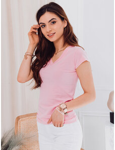 EDOTI Tricou pentru femei cu mânecă scurtă // SLR002 - light pink