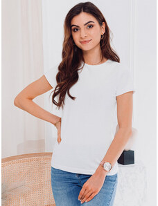 EDOTI Tricou pentru femei cu mânecă scurtă // SLR001 - white