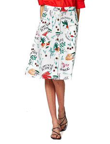 Fusta Mdm pentru Femei Linen Skirt Produce Print 26960524_516 (Marime: 40)
