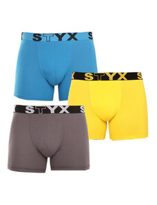 3PACK boxeri bărbați Styx long elastic sport multicolor (U9696863) XL