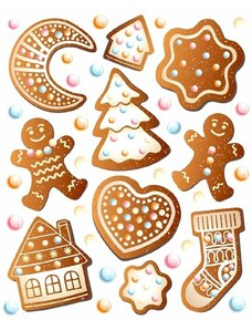Tulimi Culoare, fericit călcător Crăciun Cookie - mare foaie