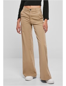 UC Ladies Women's high-waisted chinos with wide legs union beige