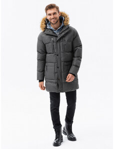 Ombre Clothing Jachetă pentru bărbati de iarnă // C547 - dark grey