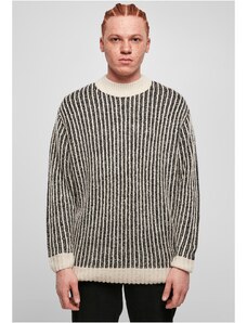 UC Men Oversized two-tone sweater white sand/black
