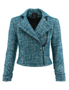 AVENUE No.29 Jachetă scurtă cu fermoar metalic, tweed