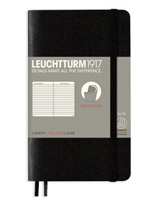 LEUCHTTURM1917 Carnet de buzunar LEUCHTTURM1917 Pocket Hardcover Notebook - A6, copertă moale, liniat, 123 pagini