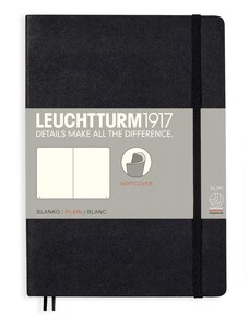 LEUCHTTURM1917 Carnet mediu LEUCHTTURM1917 Medium Softcover Notebook - A5, copertă moale, neliniat, 123 pagini