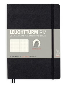 LEUCHTTURM1917 Carnet mediu LEUCHTTURM1917 Medium Softcover Notebook - A5, copertă moale, punctat, 123 pagini