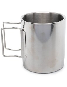 Marcelo Burlon County of Milan Cross-print stanless-steel mug - Silver