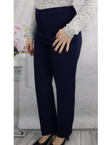 Pantaloni bleumarin dama cu elastic in talie - P021