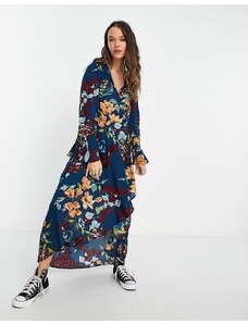 Lottie And Holly Lottie & Holly wrap front midaxi dress in floral print-Multi