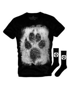 Set cadou T-shirt + șosete UNDERWORLD Animal footprint (Marime: M | 36-40)