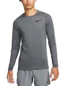 Tricou cu maneca lunga Nike Pro Warm Sweatshirt Grau Schwarz F068 dq5448-068