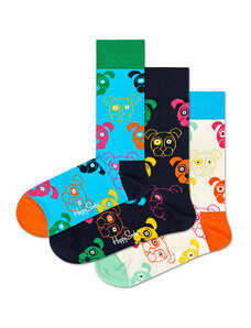 Set de 3 perechi de șosete medii unisex Happy Socks