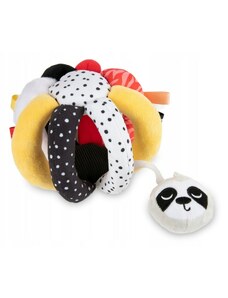 Canpol Babies Senzorial jucărie de plus cu zdrăngănit și fluier Canpol Bebeluși, minge și Panda