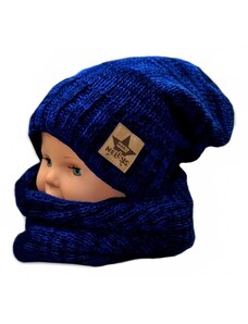 BABY NELLYS Toamnă iarnă pălărie cu glugă - evidențieri granat