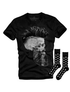 Set cadou T-shirt + șosete UNDERWORLD Skull with a beard / Skulls (Marime: M | 36-40)