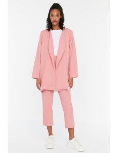 Trendyol Dry Rose Belted Jacket-Pants Woven Suit