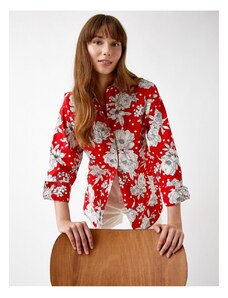 Koton floral model Shirt cu maneca lunga de bumbac