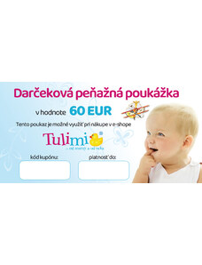 Voucher cadou Tulimi.sk in valoare de 60 euro