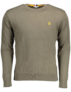 US Polo Assn Pulover verde bărbătesc cu decolteu în V