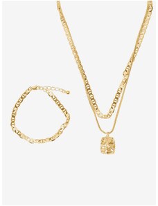 Women's Gold Bracelet and Necklace Set Pieces Myrsa - Women's