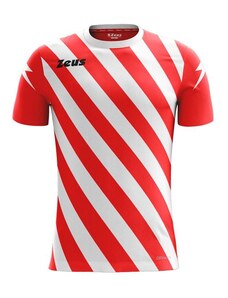 Tricou Barbati ZEUS Shirt Zip Rosso/Bianco