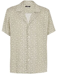 Balmain all-over geometric-print shirt - Green