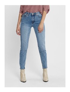 Blue Shortened Straight Fit Jeans ONLY Emily