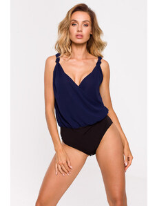 Made Of Emotion Woman's Bodysuit M649 Navy Blue