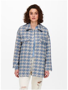 Cream-blue plaid shirt jacket ONLY Johanna - Women