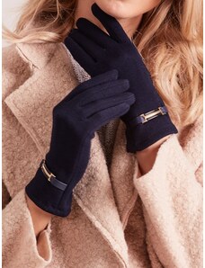 Fashionhunters Mănuși clasice pentru femei bleumarin albastru